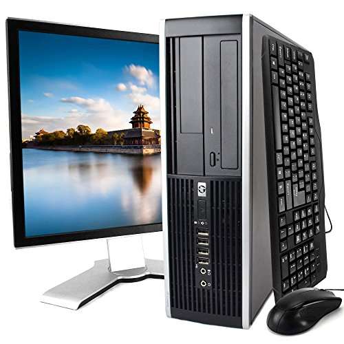 HP Elite 8200 Desktop PC, Intel Core i5 3.1 GHz, 8 GB RAM, 500 GB HDD, Keyboard/Mouse, WiFi, 17" LCD Monitor , DVD-ROM, Windows 10,